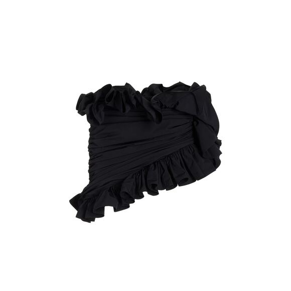 AREA Dresses & Skirts - Area 'Ruffled' Black Nylon Mini Skirt Size 2